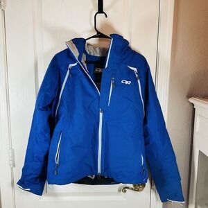 Outdoor Research Men’s Royal Blue Ski Jacket with Hood